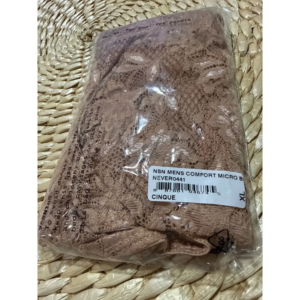 Cosabella Men's NSN Never Comfort Micro Lace Brief Cinque Luxury Underwear XL
